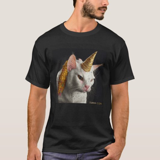 Kat Eenhoorn Maïs Op De Kam T-shirt (Voorkant)