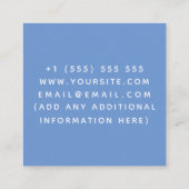 Kat Eenhoorn op de Wolken Huisdier Sitter Dierenve Vierkante Visitekaartje (Achterkant)