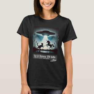 Kat & Eenhoorn UFO Selfie: Buitenaards Schip (Vrou T-shirt