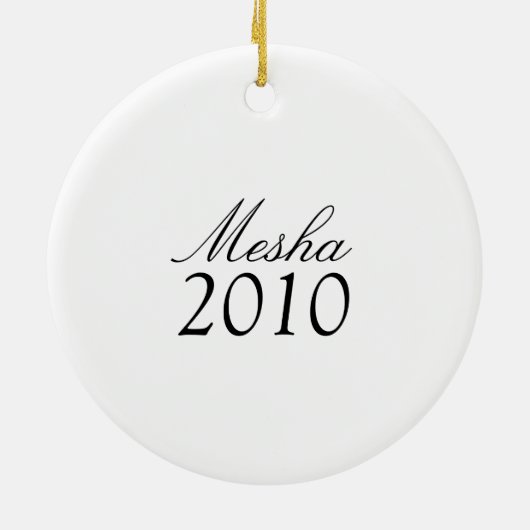 Kat Eerste kerstboomversiering Keramisch Ornament (Achterkant)