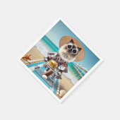 Kat eet hamburger servet (Hoek)