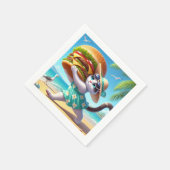 Kat eet hamburger servet (Hoek)