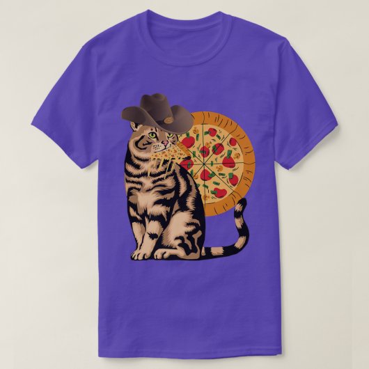Kat eet pizza t-shirt (Design voorkant)