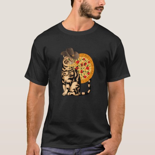 Kat eet pizza t-shirt (Voorkant)