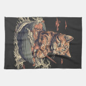 Kat eet Ramen, Wave of Kanawaga Theedoek (Horizontaal)