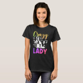 Kat Eigenaar bloem Crazy Cat Lady T-shirt (Voorkant volledig)