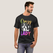 Kat Eigenaar bloem Crazy Cat Lady T-shirt (Voorkant volledig)