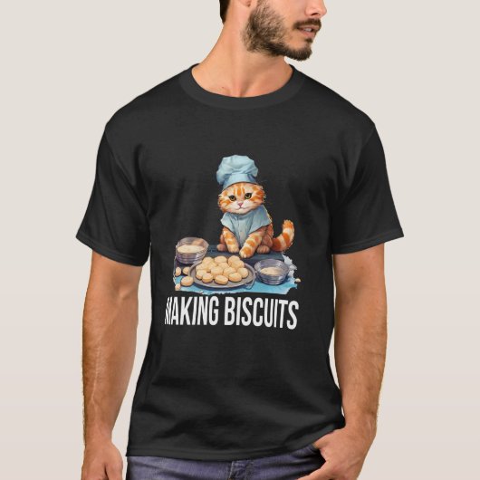 Kat Eigenaar Grappige Moeder Vader Maakt Biscuits T-shirt (Voorkant)