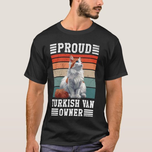 Kat Eigenaar TROTS TURKSE VAN EIGENAAR Kat Vader T-shirt (Voorkant)