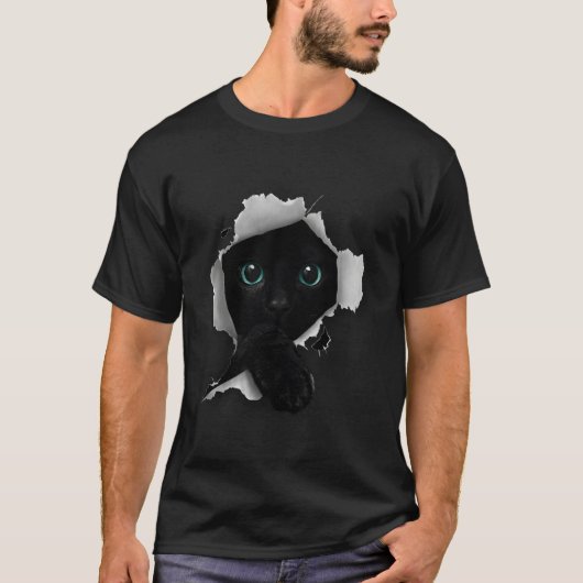 Kat Eigenaar Zwart Kat Kitten Kat T-shirt (Voorkant)