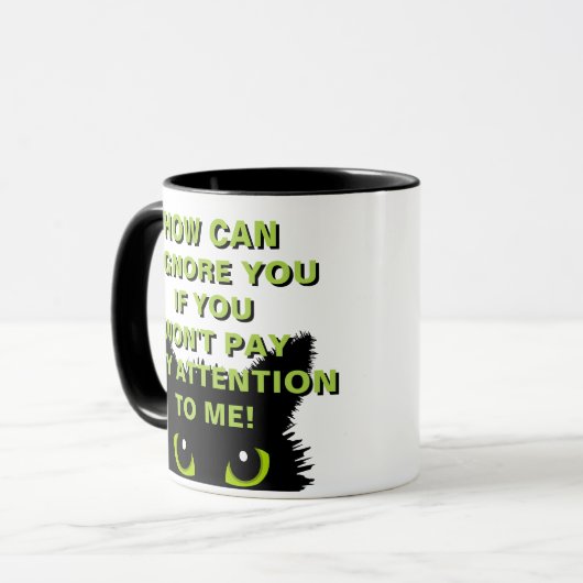 Kat-eigenaars halen het! Kat heeft een slechte sta Mok (Voorkant links)