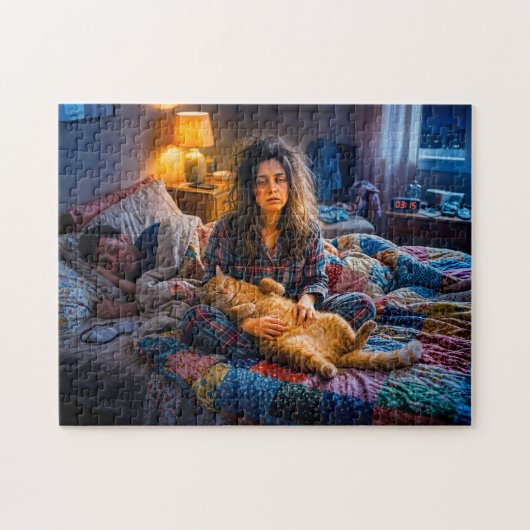 Kat Eist Knuffels Om 3 Uur 's Ochtends Legpuzzel (Horizontaal)