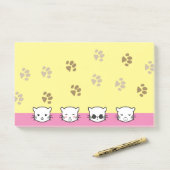 Kat Emoji Kunst 1 Post-it® Notes (Op bureau)