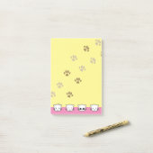 Kat Emoji Kunst 1 Post-it® Notes (Op bureau)