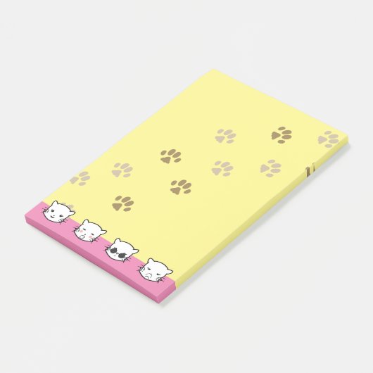 Kat Emoji Kunst 1 Post-it® Notes (Schuin)