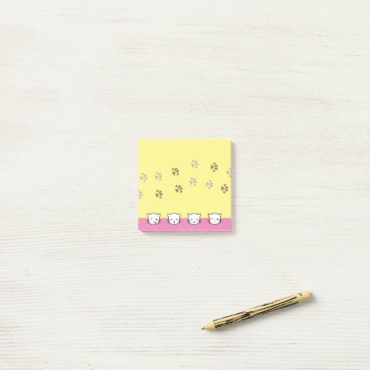 Kat Emoji Kunst 2 Post-it® Notes (Op bureau)