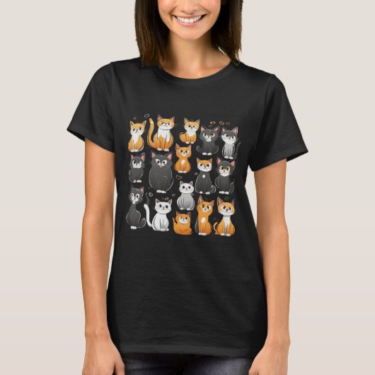 Kat emoties t-shirt (Voorkant)