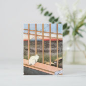 Kat en berg Fuji, Hiroshige Briefkaart (Staand voorkant)