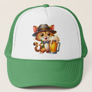 Kat en bier Clipart Design-85244 Trucker Pet
