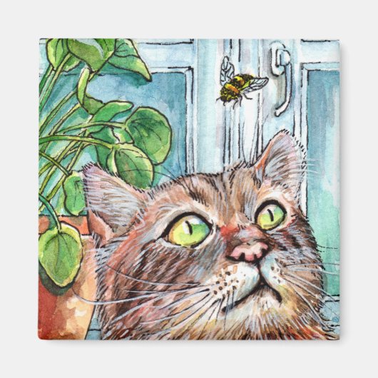 Kat en bijen magneet (Voorkant)