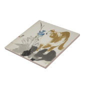 Kat en bloem Chinese kunst | Tegeltje (Zijkant)