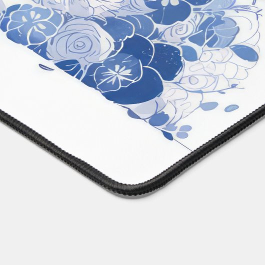 kat en bloemen bureaumat (Hoek)