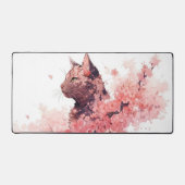 kat en bloemen bureaumat (Voorkant)