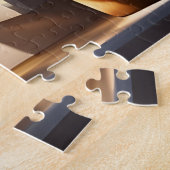 Kat en bloemen in een zonnig raam legpuzzel (Zijkant)