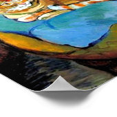 Kat en bloemen in Vase, Suzanne Valadon Poster (Hoek)