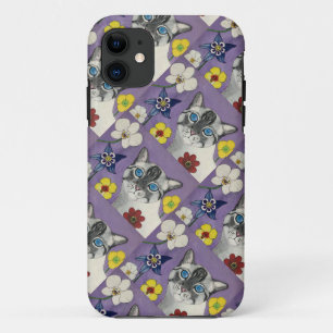 Kat En Bloemen iPhone / iPad hoesje