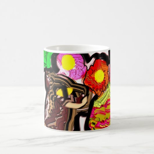 Kat en bloemen koffiemok (Center)