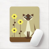 Kat en bloemen muismat (Met muis)