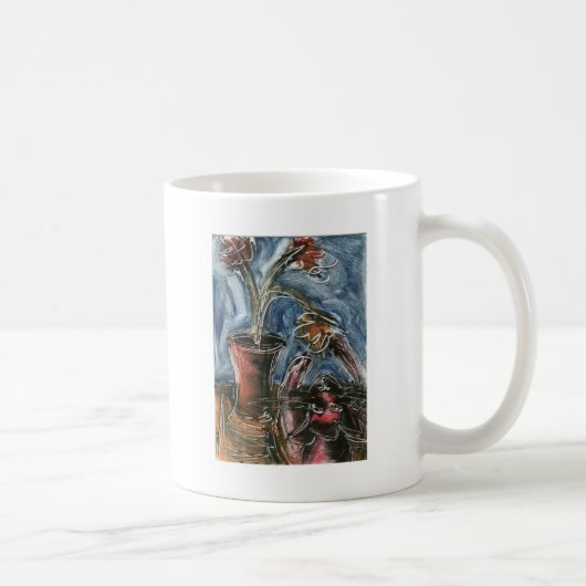 Kat en bloempot I Koffiemok (Rechts)