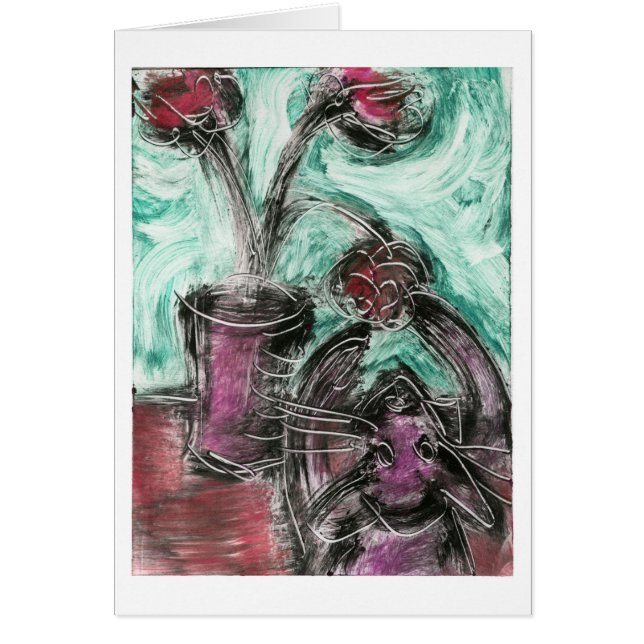 Kat en bloempot II (Voorkant)