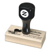 Kat en Boeken Adres Personaliseren Rubberstempel (Stempel)