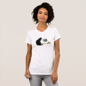 Kat en boekontwerp T-shirt (Voorkant volledig)