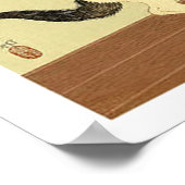 Kat en Bowl van Goldfish Shoson Ohara 1930 Poster (Hoek)