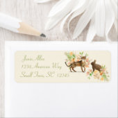 Kat en Bunny Easter Spring Return-adreslabel Etiket (Insitu)