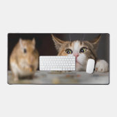 Kat en bureaumat (Keyboard & Muis)