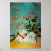 Kat en Butterfly, Suzuki Harunobu Poster (Voorkant)