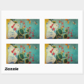 Kat en Butterfly, Suzuki Harunobu Rechthoekige Sticker (Vel)