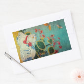 Kat en Butterfly, Suzuki Harunobu Rechthoekige Sticker (Envelop)