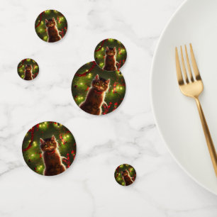 Kat en Confetti voor het decorteren van kerstbomen