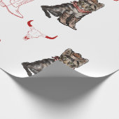 Kat en cowboys cadeaupapier (Hoek)