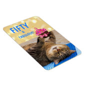 Kat en cupcake 50ste verjaardag magneet (Rechterzijde)