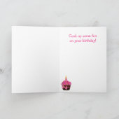 Kat en cupcakes Birthday Kaart (Binnen)