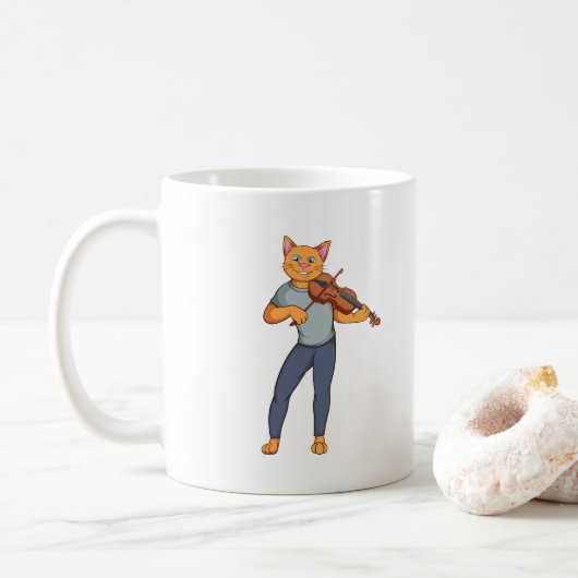 Kat en de Fiddle - KoffieMok (Met donut)