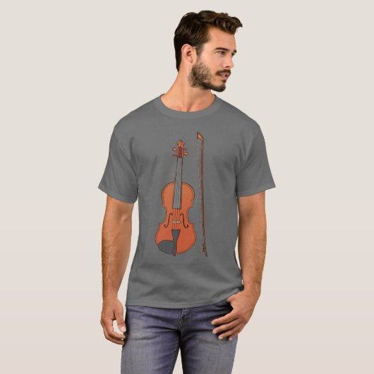 Kat en de Fiddle, Violin - Mannen T-Shirt (Voorkant volledig)