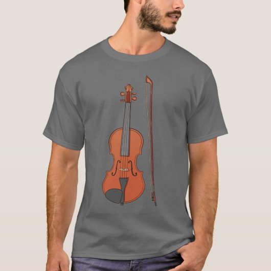 Kat en de Fiddle, Violin - Mannen T-Shirt (Voorkant)