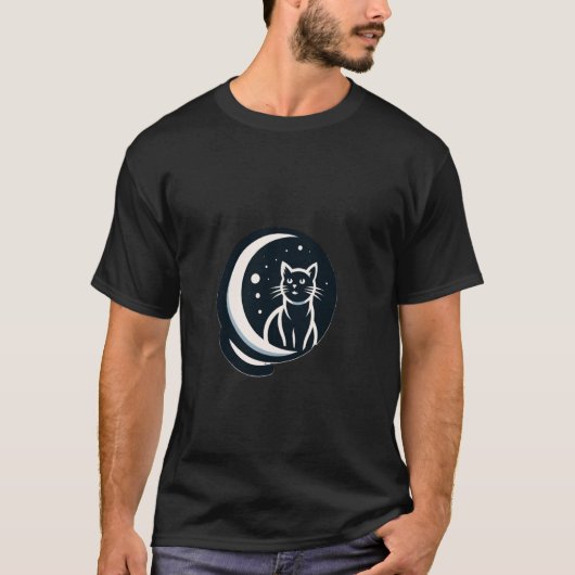 Kat en de Maan T-shirt (Voorkant)